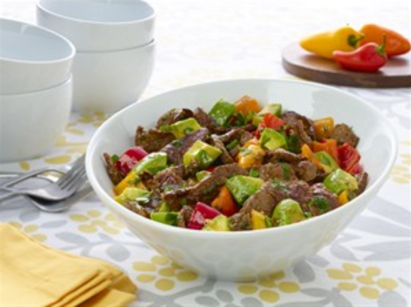 Lemon Grass Beef with Avocado