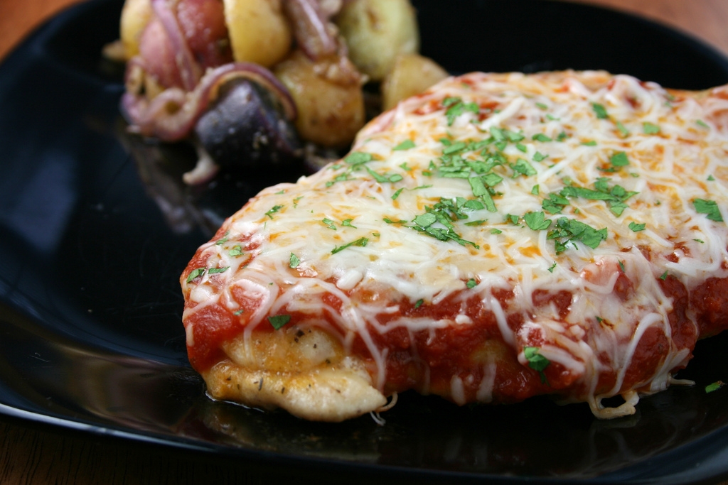 Chicken Parmesan-Lightened Up