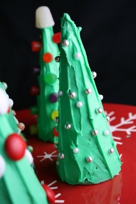 ice cream cone christmas trees