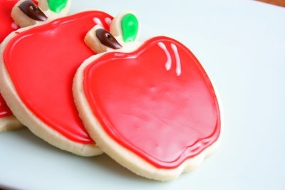 sugar cookies apple shaped