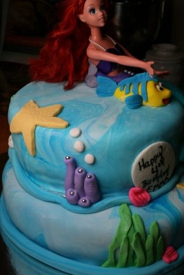  Mermaid Birthday Cake on Little Mermaid Birthday Cake