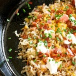 Loaded Baked Potato Skillet Hashbrowns & winner