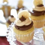 Banana Cupcakes with Chocolate and Peanut Butter Frosting