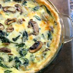 Cheesy Spinach and Mushroom Quiche